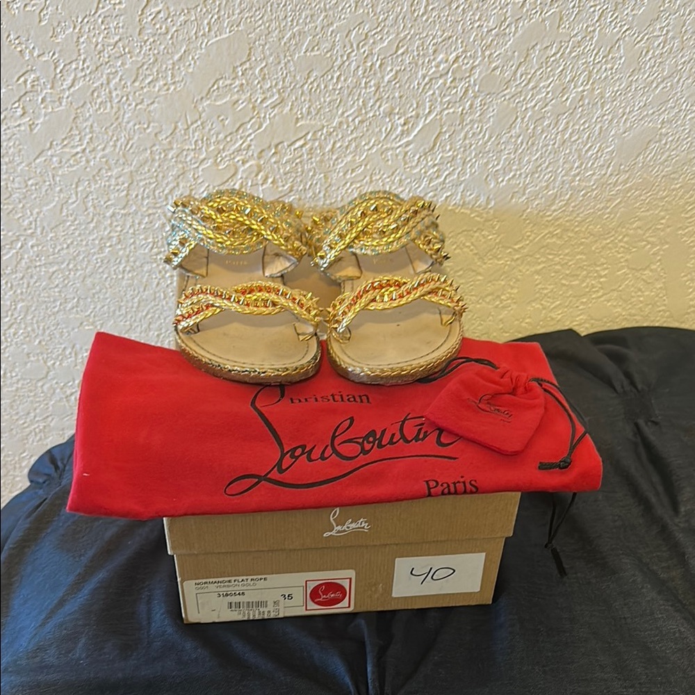 Christian Louboutin Gold Sandals